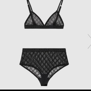 GUCCI Logo Black Undergarment Set🖤⚘